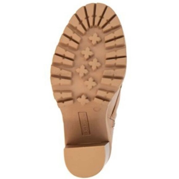 BCBGeneration PILAS Women's Block Heel Lug Sole Lace-Up Booties Tan Size 7 - Picture 7 of 7